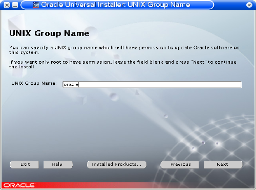 Oracle Installation Group